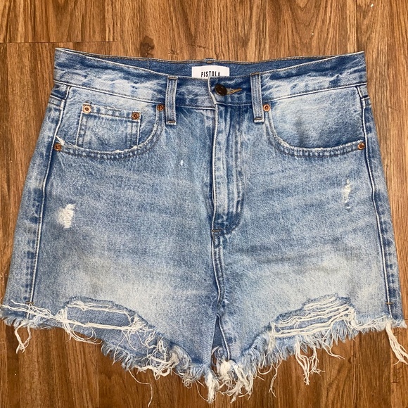 PISTOLA Nova High Rise Cut Off in Paloma - Picture 4 of 4